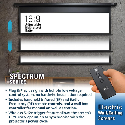 Elite Screens Spectrum 84" Electric Motorized Projection Screen