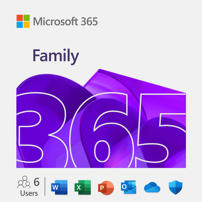 Microsoft 365 Family (6-User License / 12-Month Subscription / Download)