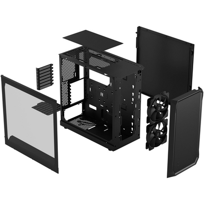 Fractal Design Focus 2 Mid-Tower Tempered Glass Window Case (Black)