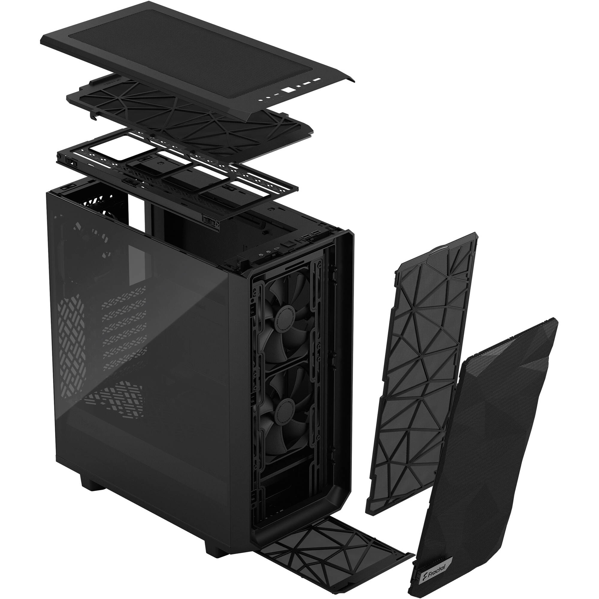 Fractal Design Meshify 2 Compact Mid-Tower Case w/ Light Tinted Glass Window (Black)