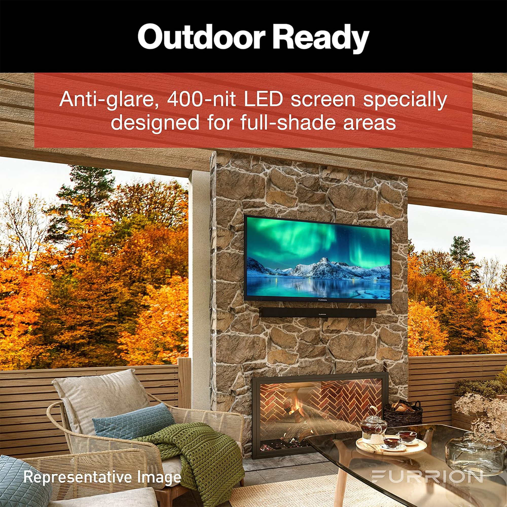 Furrion Aurora 43" 4K HDR Smart LED Outdoor TV (Full Shade) - FDUF43CSA