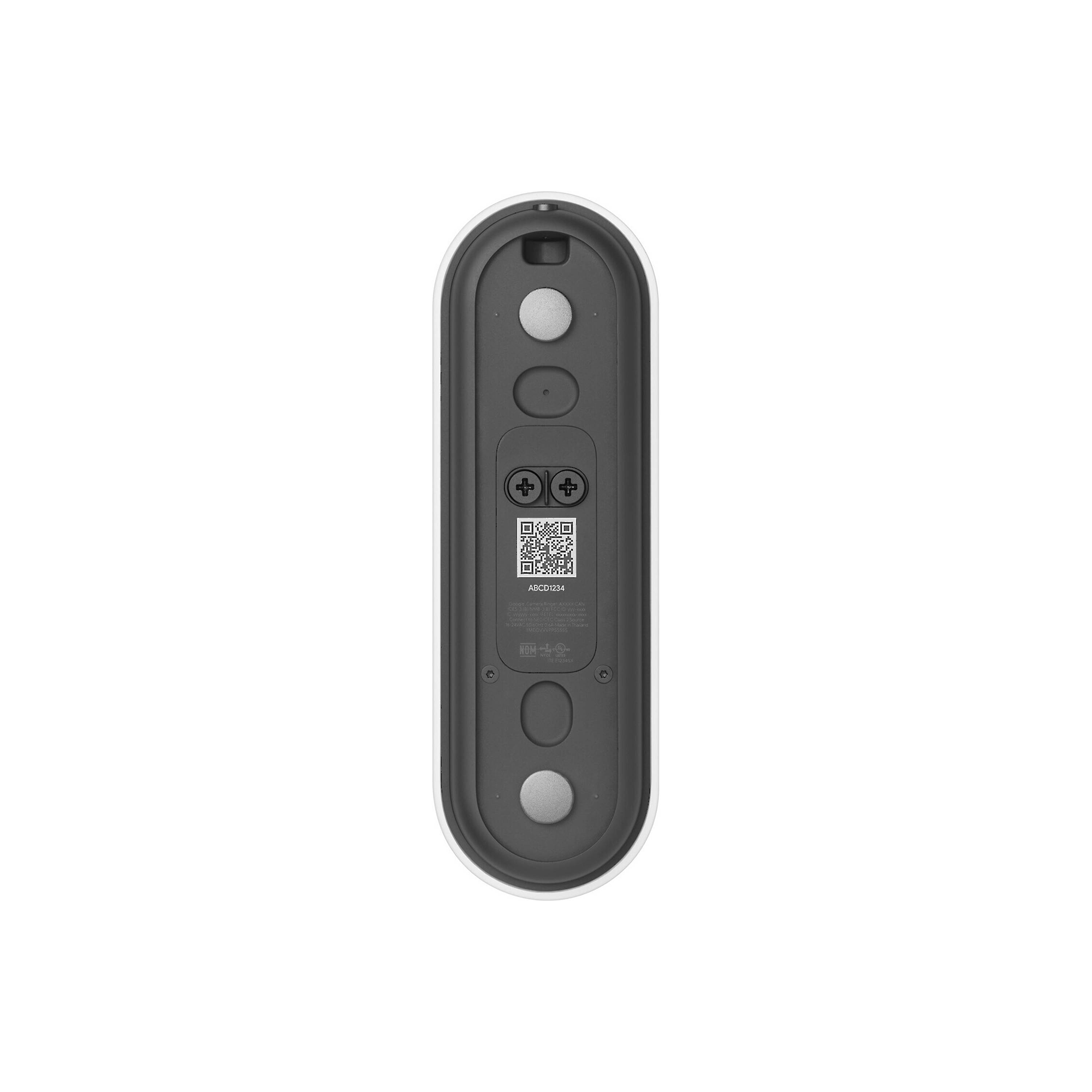 Google Nest Doorbell Wired (2nd gen) - Hardwired video doorbell with Wi-Fi® and two-way talk (Snow)