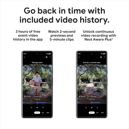 Google Nest Doorbell Wired (2nd gen) - Hardwired video doorbell with Wi-Fi® and two-way talk (Linen)