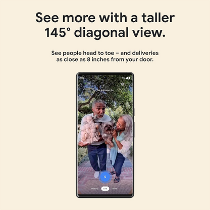 Google Nest Doorbell Wired (2nd gen) - Hardwired video doorbell with Wi-Fi® and two-way talk (Linen)