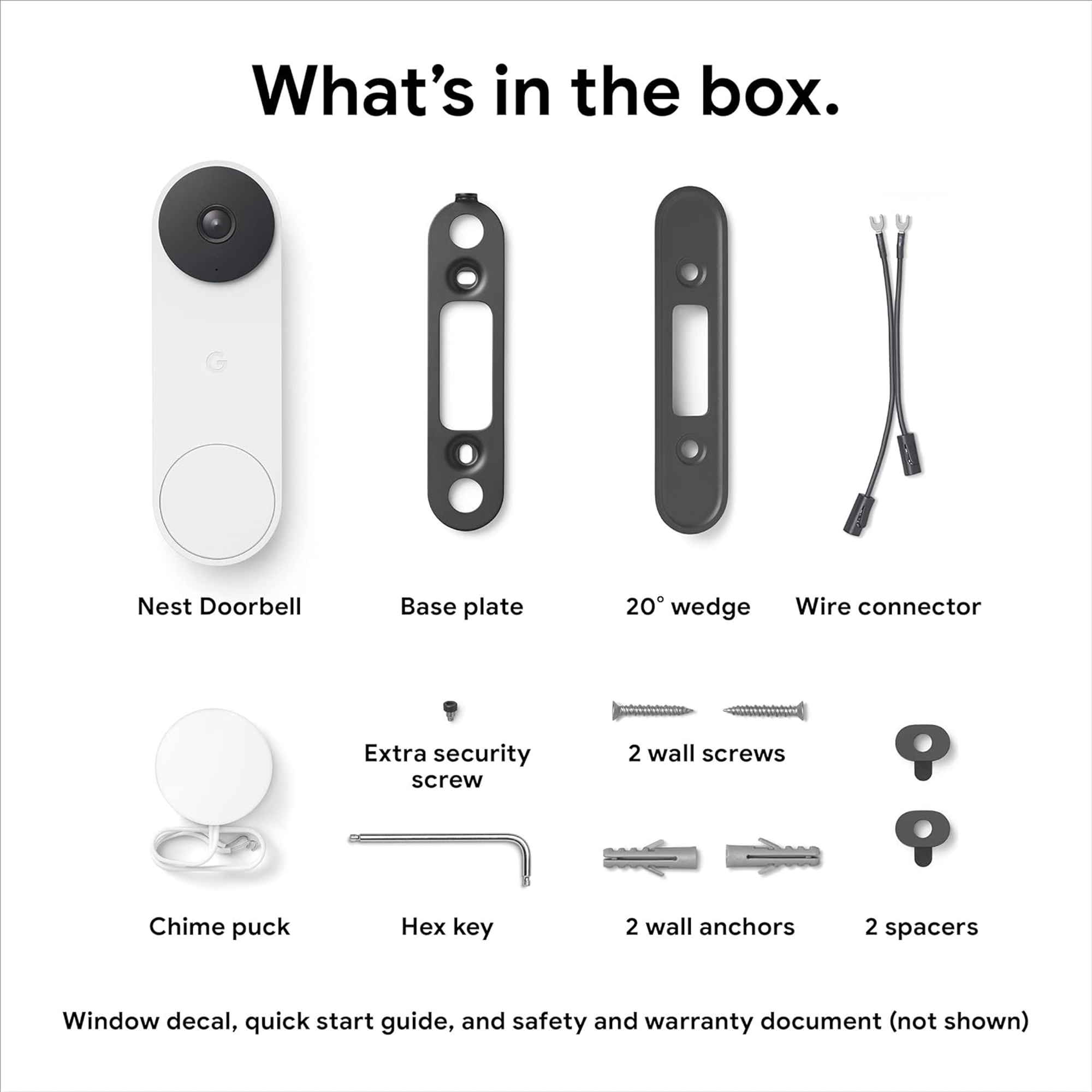 Google Nest Doorbell Wired (2nd gen) - Hardwired video doorbell with Wi-Fi® and two-way talk (Linen)