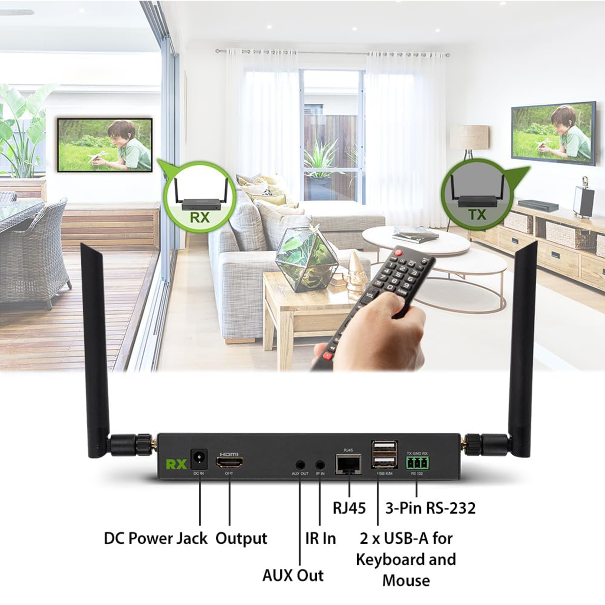 IOGEAR Receiver for Long-Range Wireless 4K Video Kit