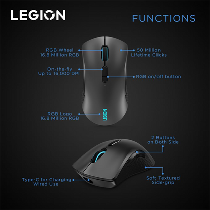 Lenovo Legion M600 Wireless Gaming Mouse (Iron Gray)