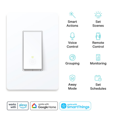 TP‑Link Kasa Smart Wi‑Fi Light Switch 3‑Way Kit HS210 – White (2‑Pack)