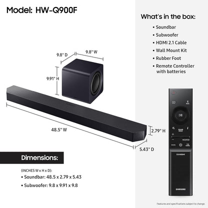 Samsung Q Series 7.1.2-Channel Dolby Atmos Soundbar System - HW-Q900F/ZA