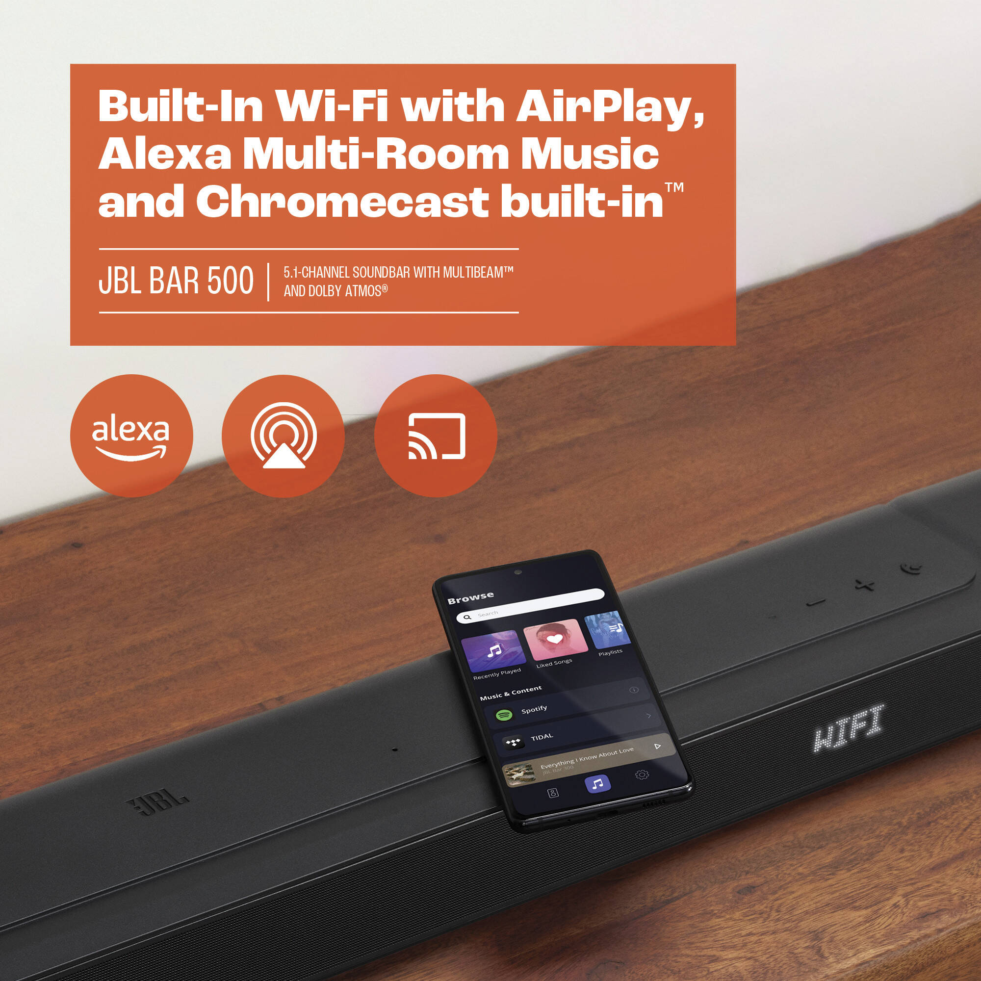 JBL Bar 500 590W 5.1-Channel Dolby Atmos Soundbar System
