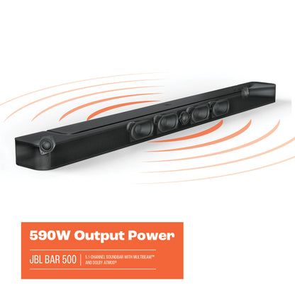 JBL Bar 500 590W 5.1-Channel Dolby Atmos Soundbar System