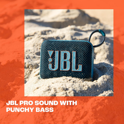 JBL Go 4 Waterproof Portable Bluetooth Speaker (Black)