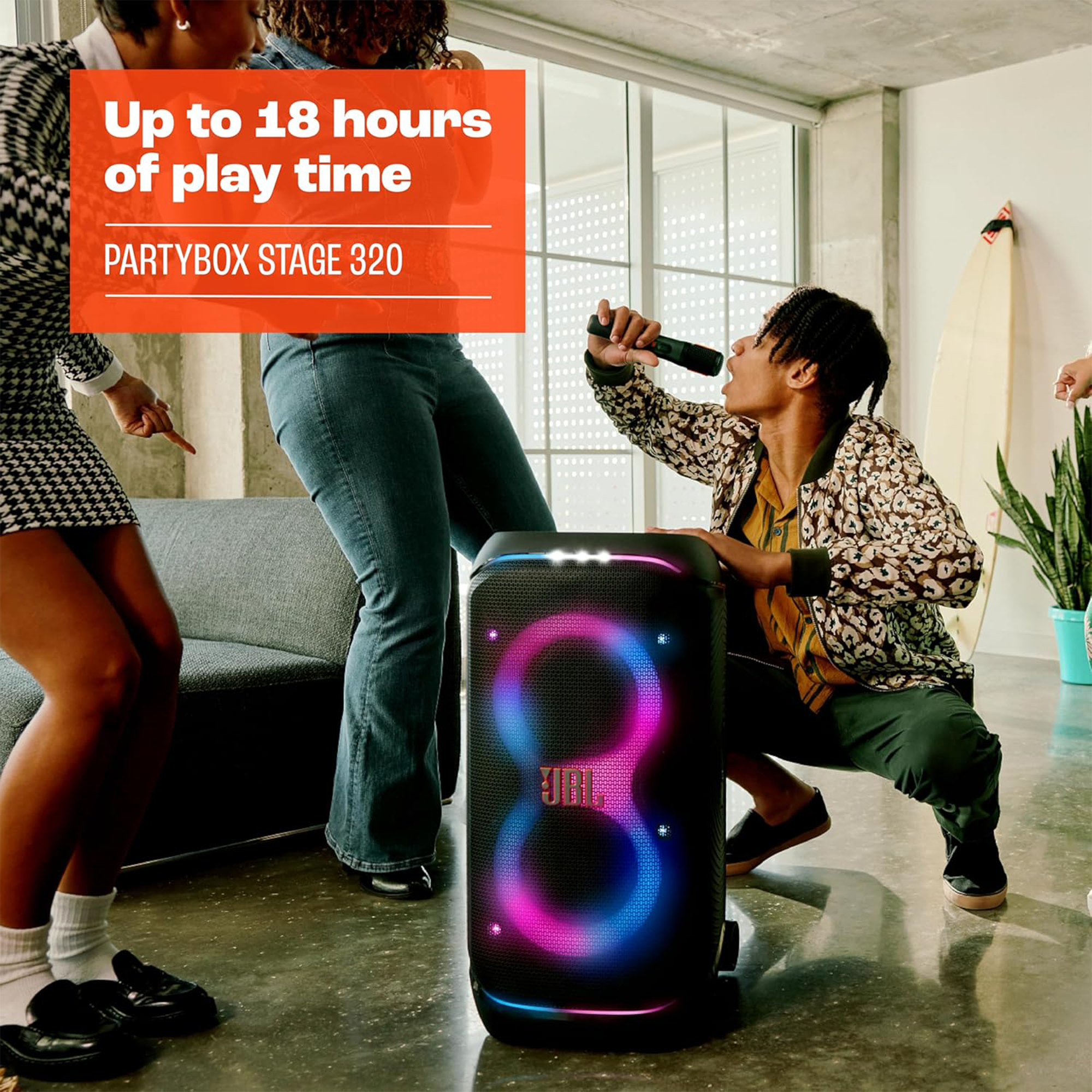 JBL PartyBox Stage 320 240W Wireless Party Speaker (Black)