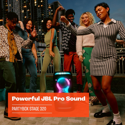 JBL PartyBox Stage 320 240W Wireless Party Speaker (Black)