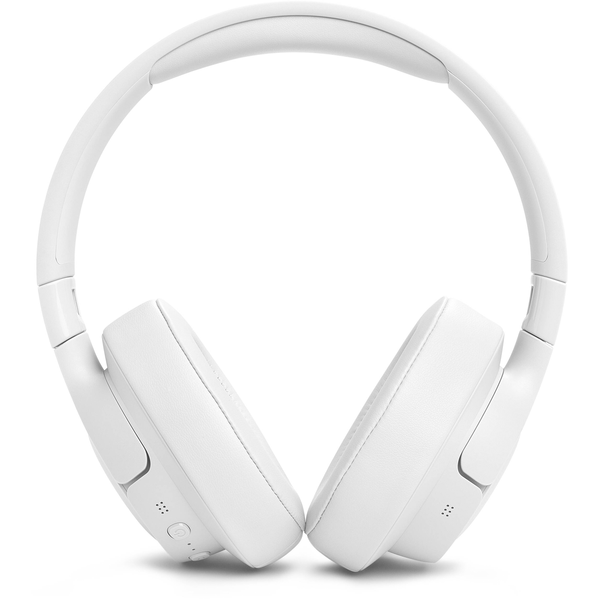 JBL Tune 770NC Adaptive Noise Cancelling Wireless Bluetooth Over-Ear Headphones with Mic/Remote (White)
