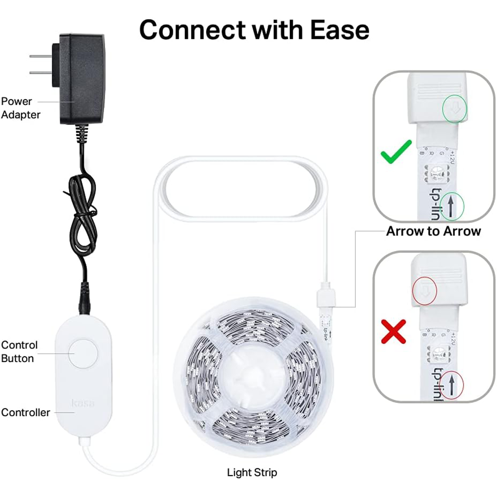 TP‑Link Kasa Smart LED Light Strip KL400L5 – 16.4′ RGB (Wi‑Fi)