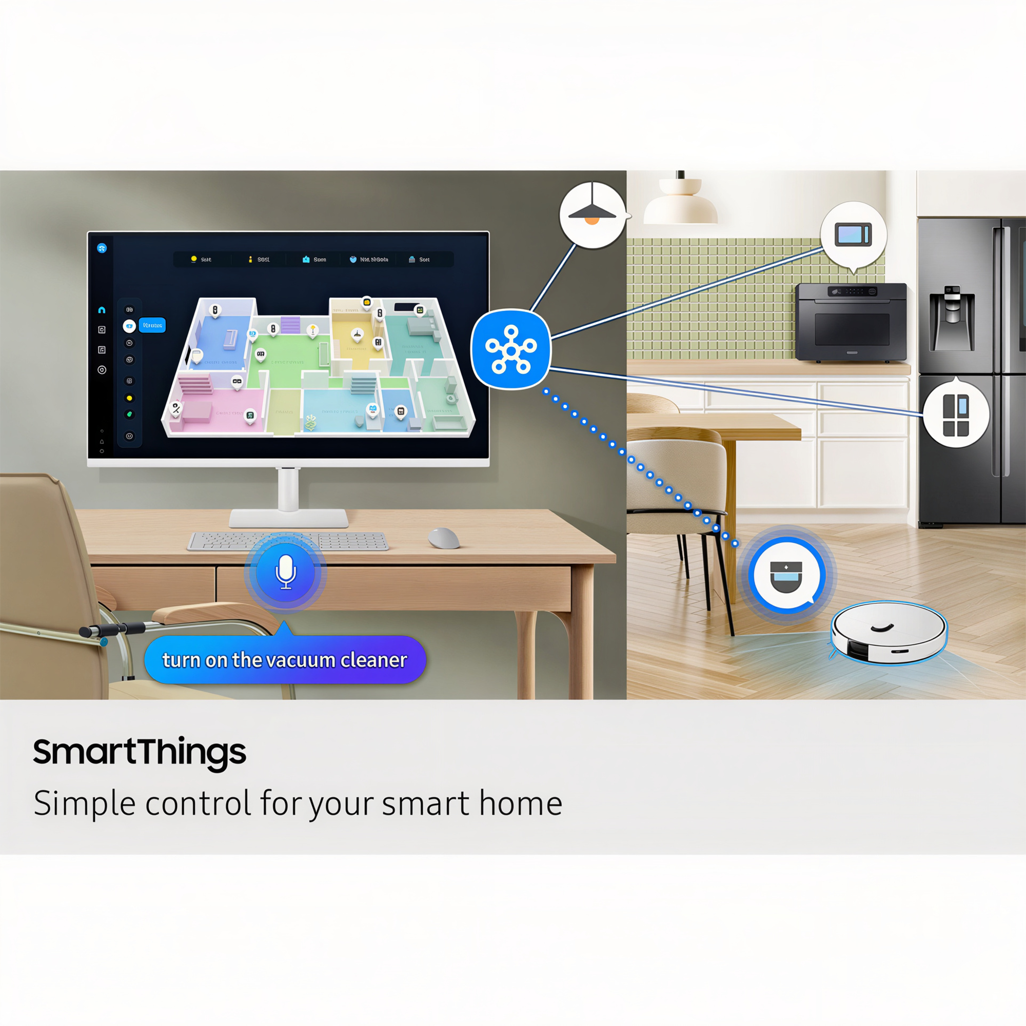 Samsung M7 M70F 32" 4K HDR Smart Monitor with Samsung Vision AI (White)