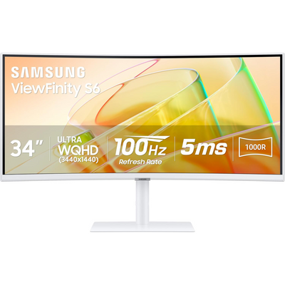 Samsung ViewFinity S65TC Ultra 34" 1440p HDR 100 Hz Curved Ultrawide Monitor (Warm White)