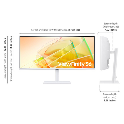 Samsung ViewFinity S65TC Ultra 34" 1440p HDR 100 Hz Curved Ultrawide Monitor (Warm White)
