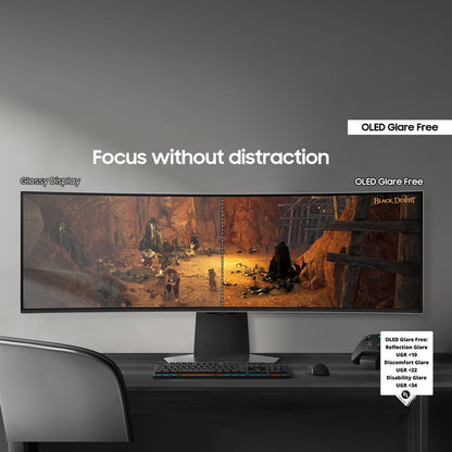 Samsung Odyssey QD-OLED G9 G95SD 49" 1440p 240 Hz Ultrawide Curved Gaming Monitor