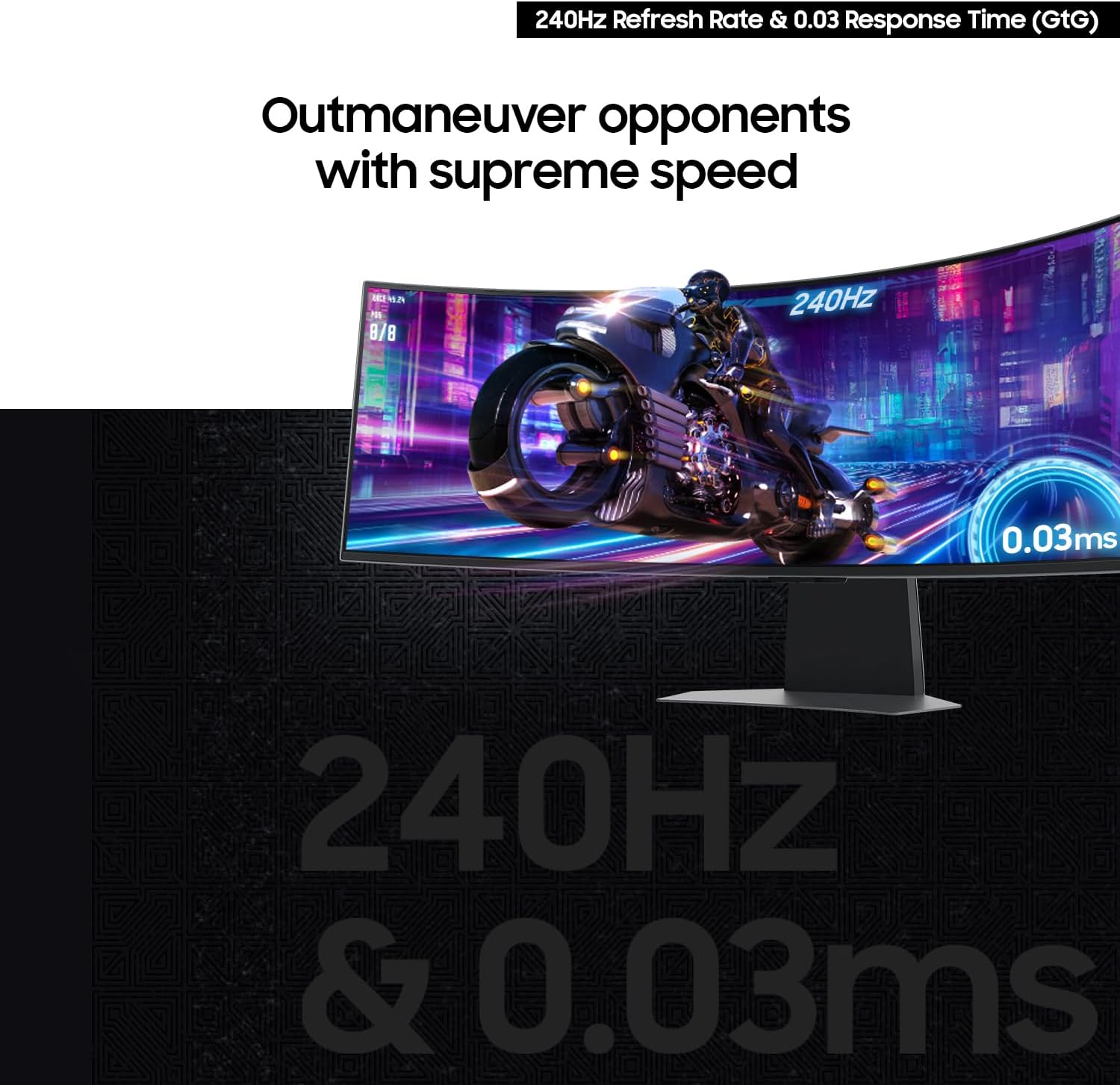 Samsung Odyssey QD-OLED G9 G95SD 49" 1440p 240 Hz Ultrawide Curved Gaming Monitor