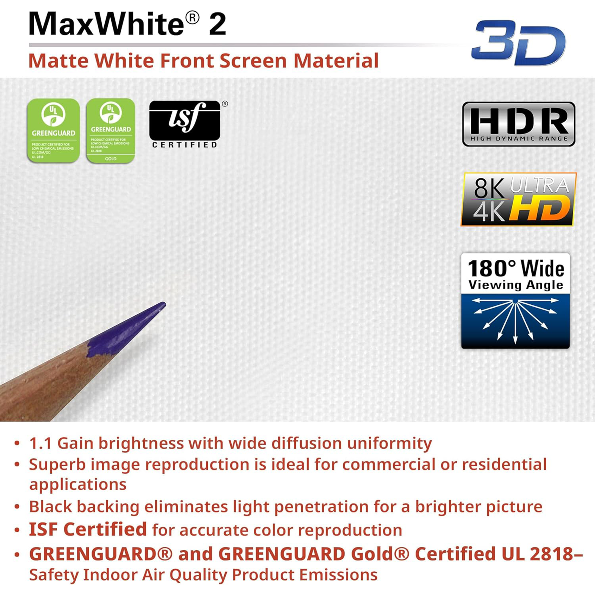 Elite Screens Manual B Series 100" Projection Screen - White
