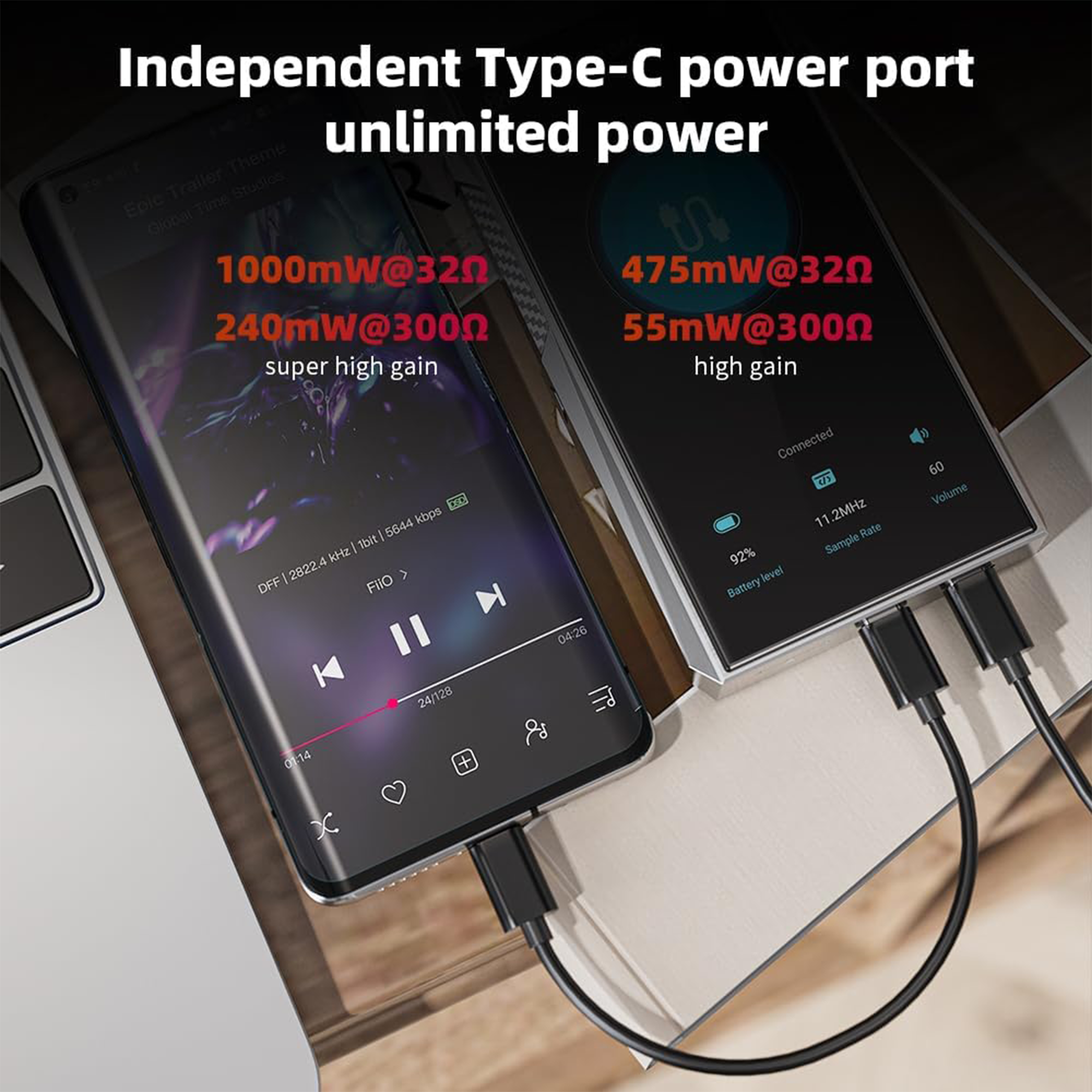 FiiO M23 Portable Hi-Res Lossless Music Player (Deep Blue)