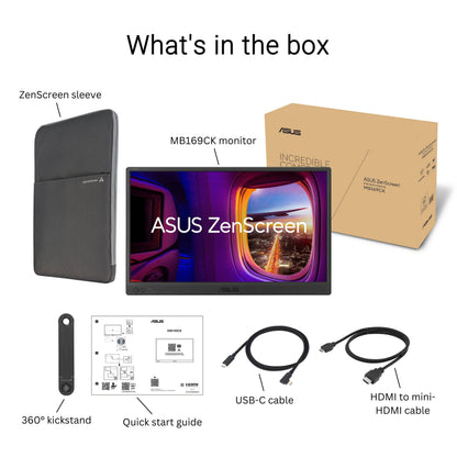 ASUS ZenScreen MB169CK 15.6" LED Portable Monitor