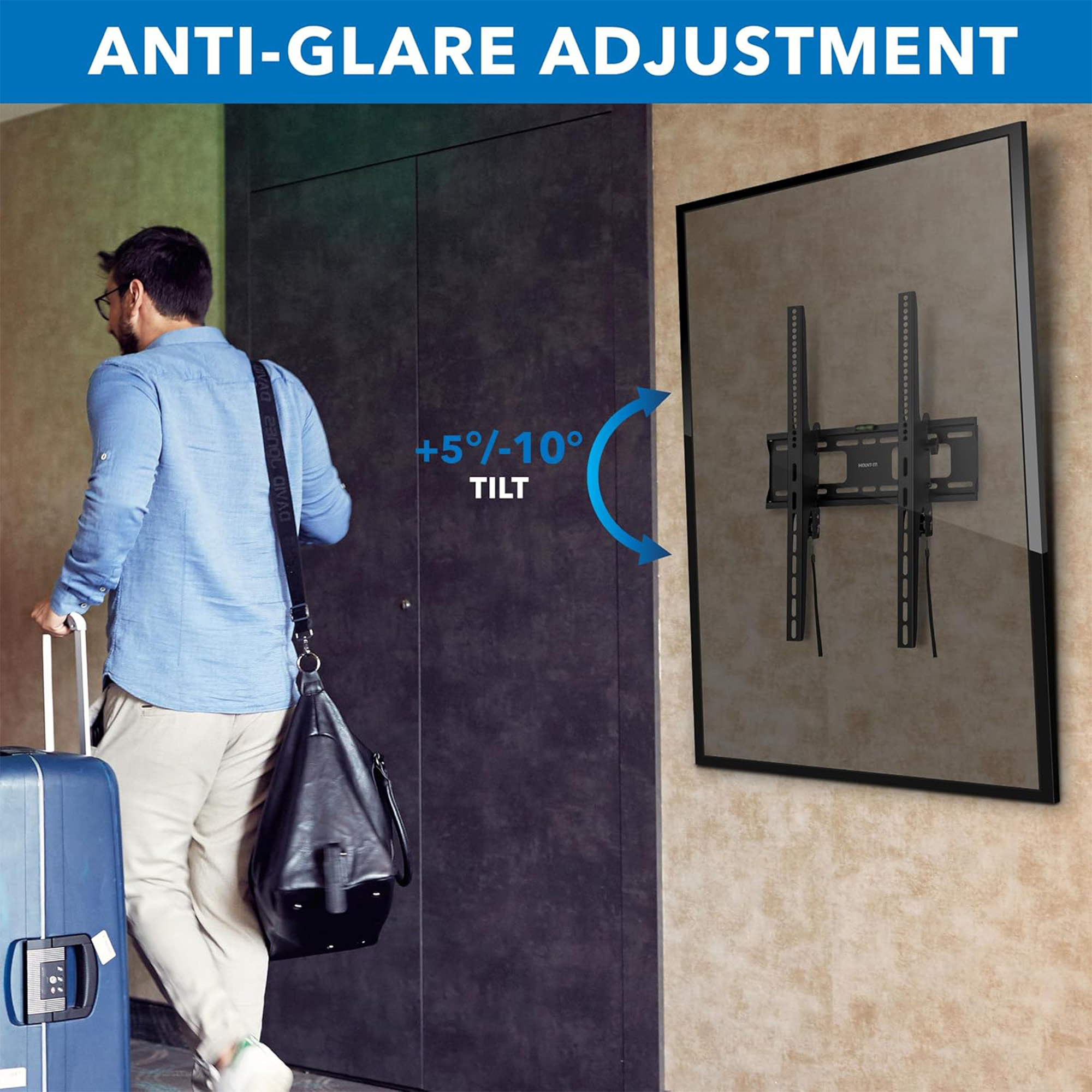 Mount-It! MI-1377 Portrait TV Wall Mount for 37 to 75" Displays