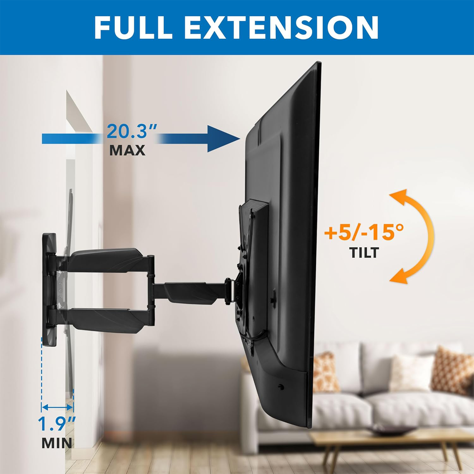 Mount-It! MI-14002 Full Motion TV Wall Mount for 32 to 55" Displays