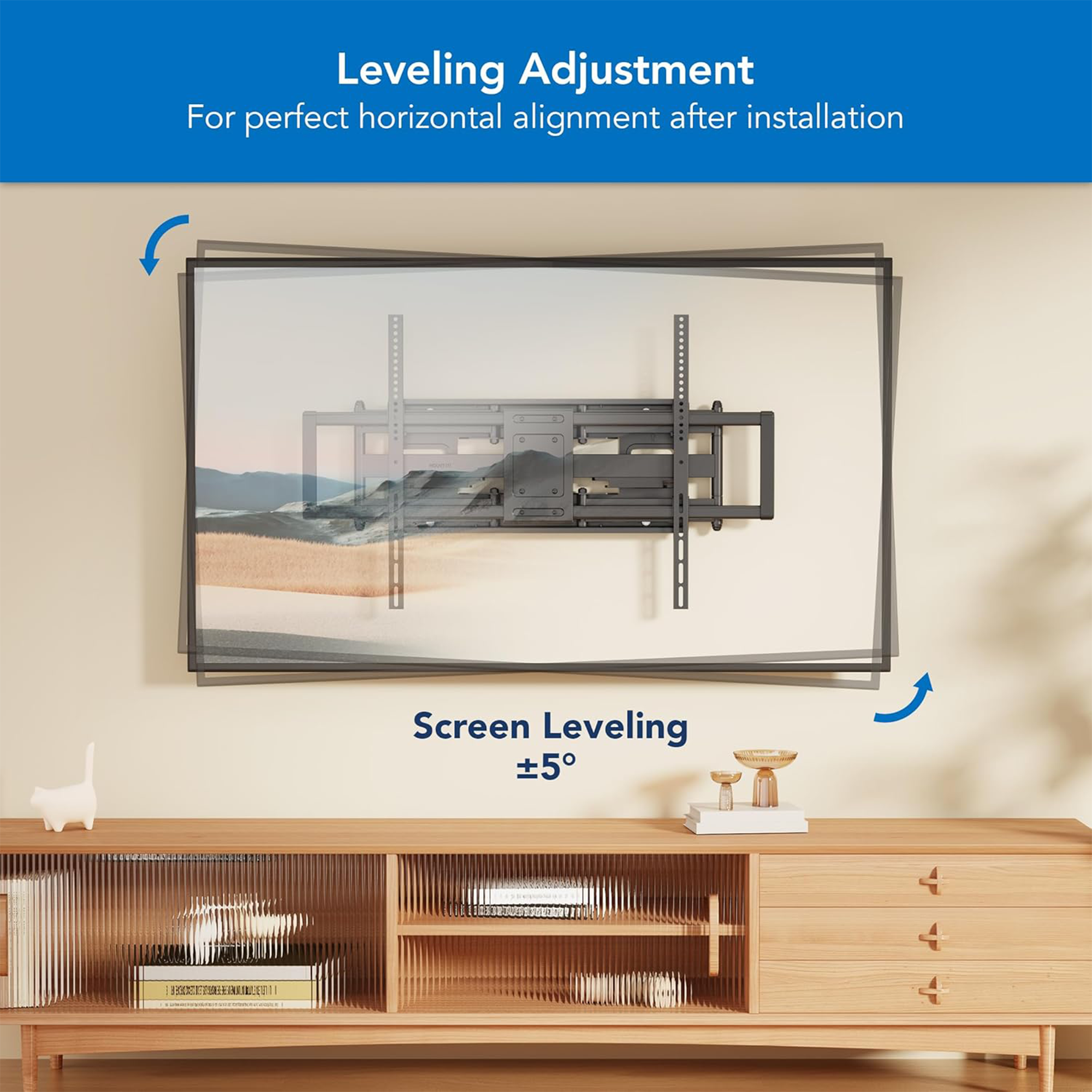 Mount-It! MI-14010 Heavy Duty XXL Full Motion TV Wall Mount for 60 to 120" Displays