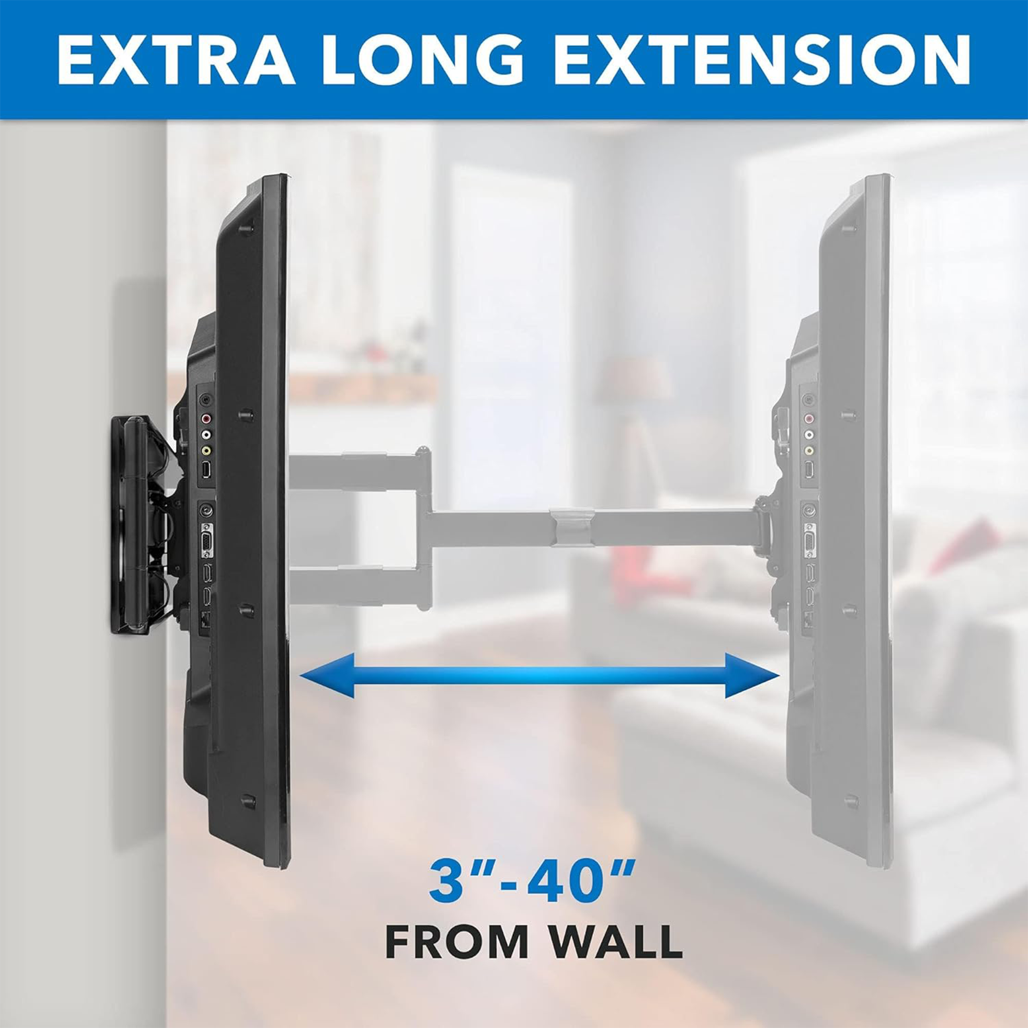 Mount-It! MI-372 Full Motion Wall Mount for 42 to 80" Displays