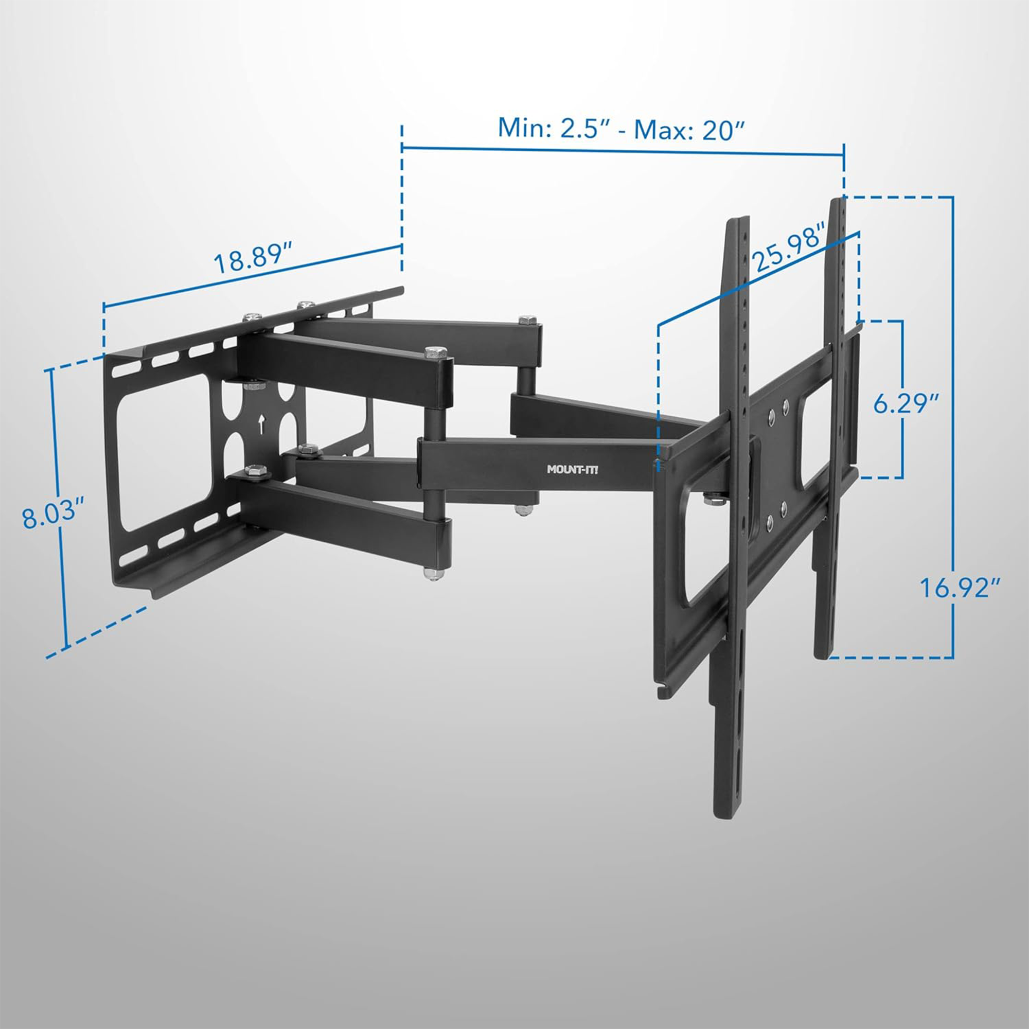Mount-It! MI-396 Full-Motion Outdoor TV Wall Mount for 37 to 80" Displays
