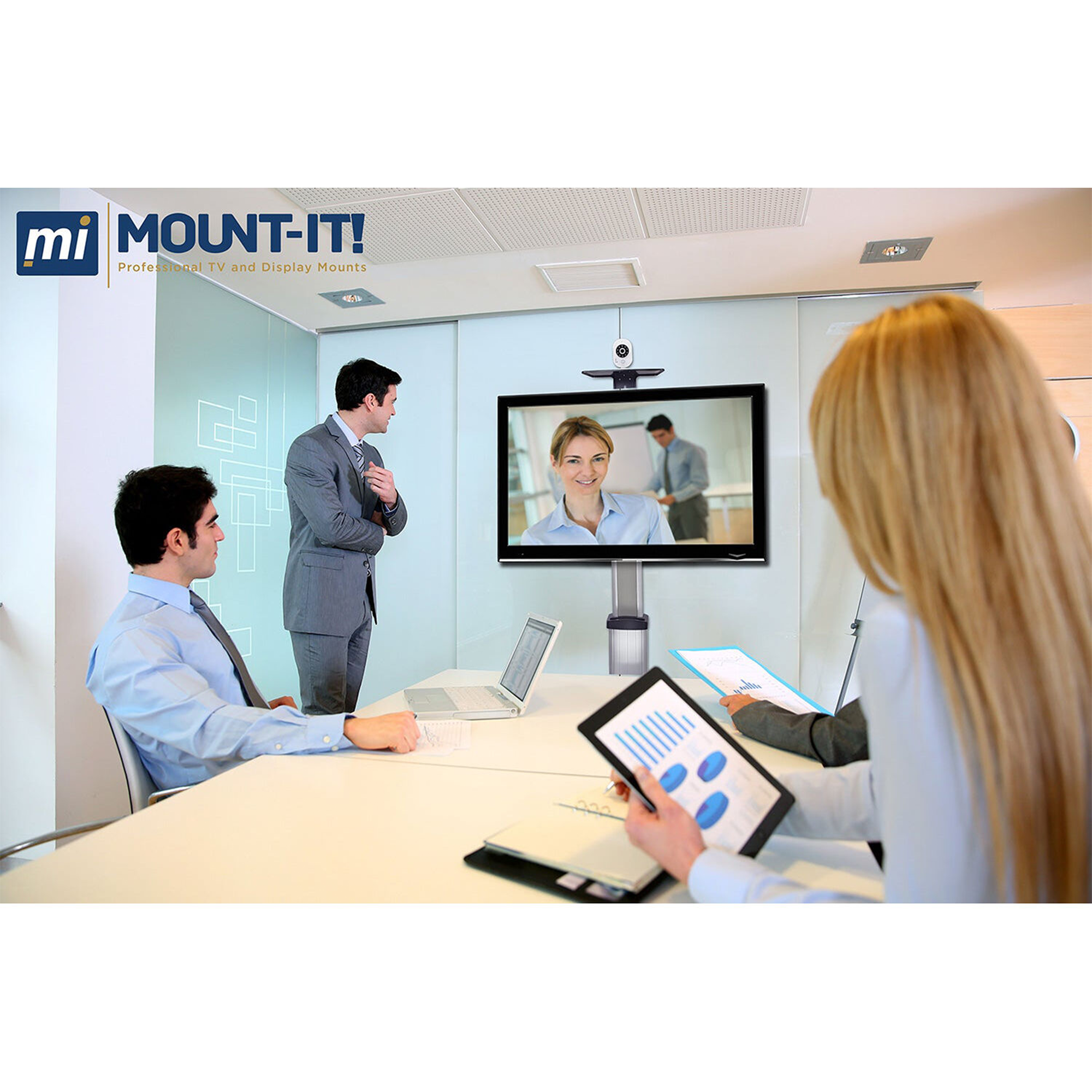 Mount-It! MI-875 Heavy-Duty Mobile TV Cart