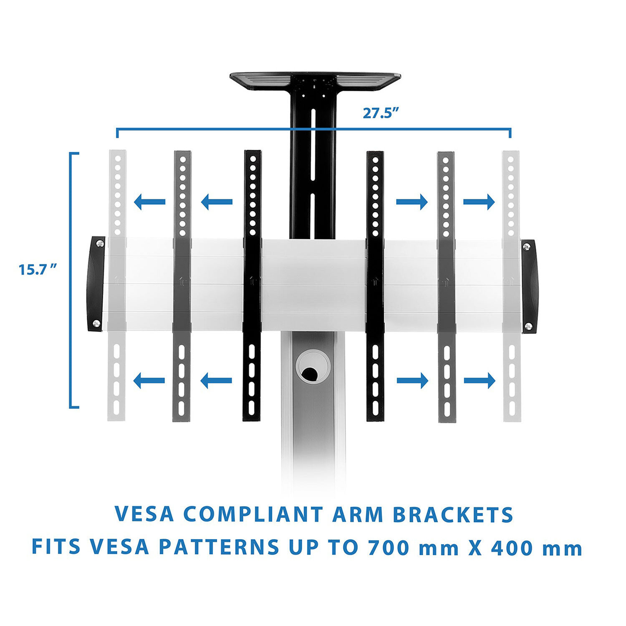 Mount-It! MI-875 Heavy-Duty Mobile TV Cart