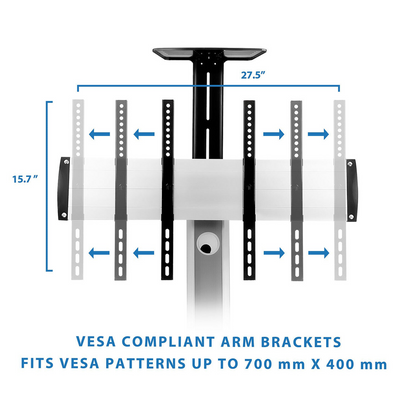 Mount-It! MI-875 Heavy-Duty Mobile TV Cart