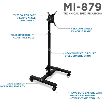 Mount-It! MI-879 Adjustable Mobile TV Stand