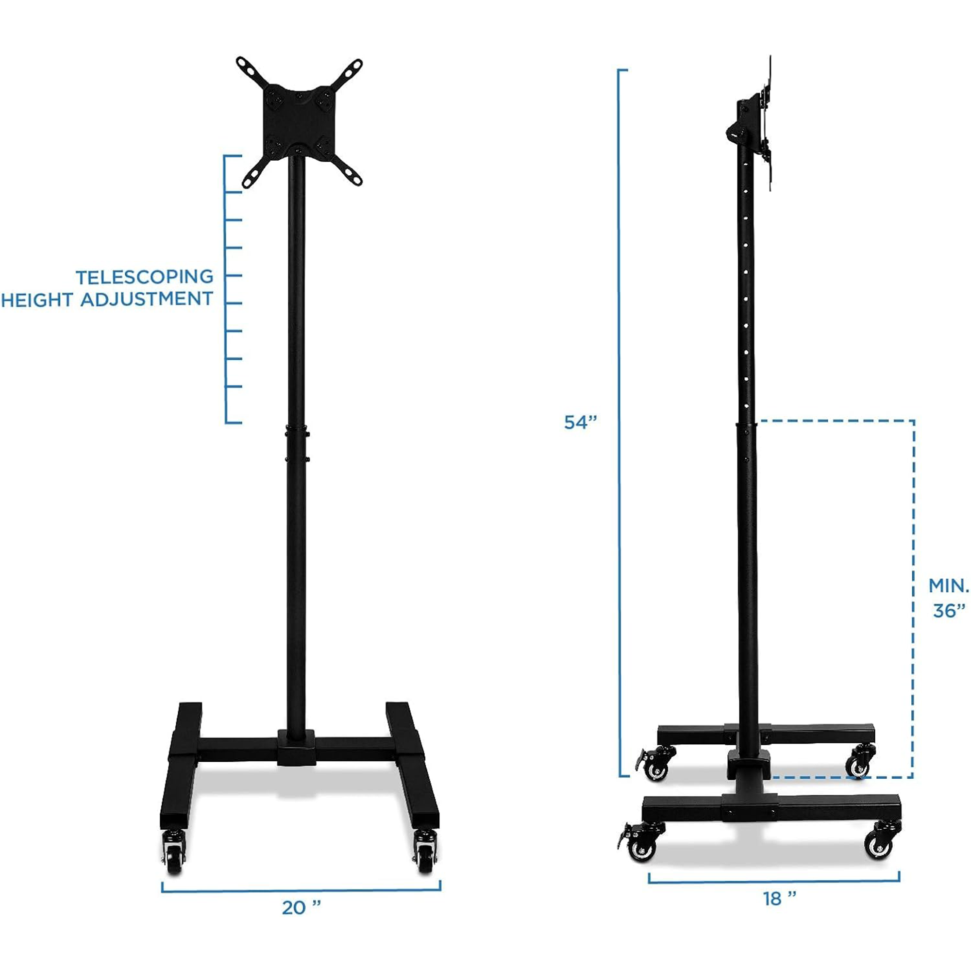 Mount-It! MI-879 Adjustable Mobile TV Stand