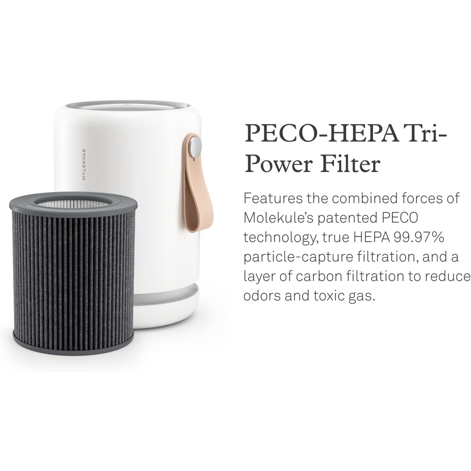 Molekule Air Mini+ Smart Air Purifier with PECO-HEPA Tri-Power Filter