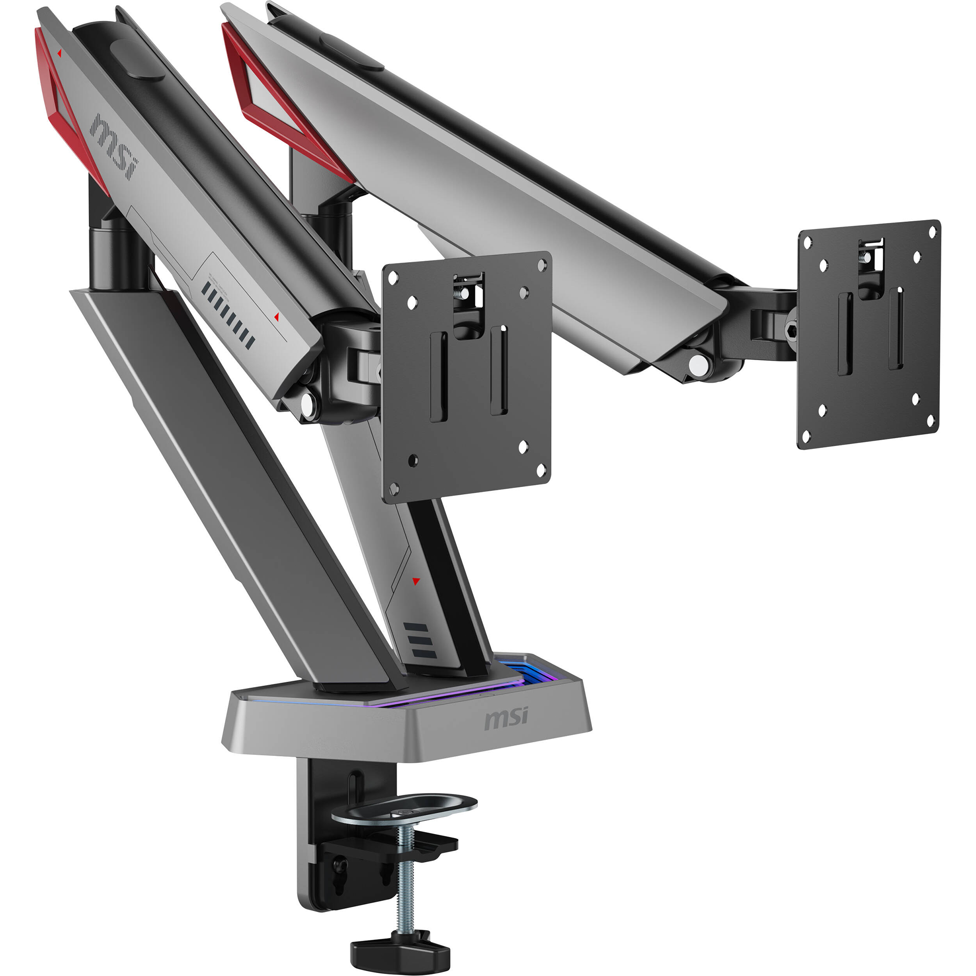 MSI MPG MT161DR Dual Arm Desk Mount for 17 to 38" Displays