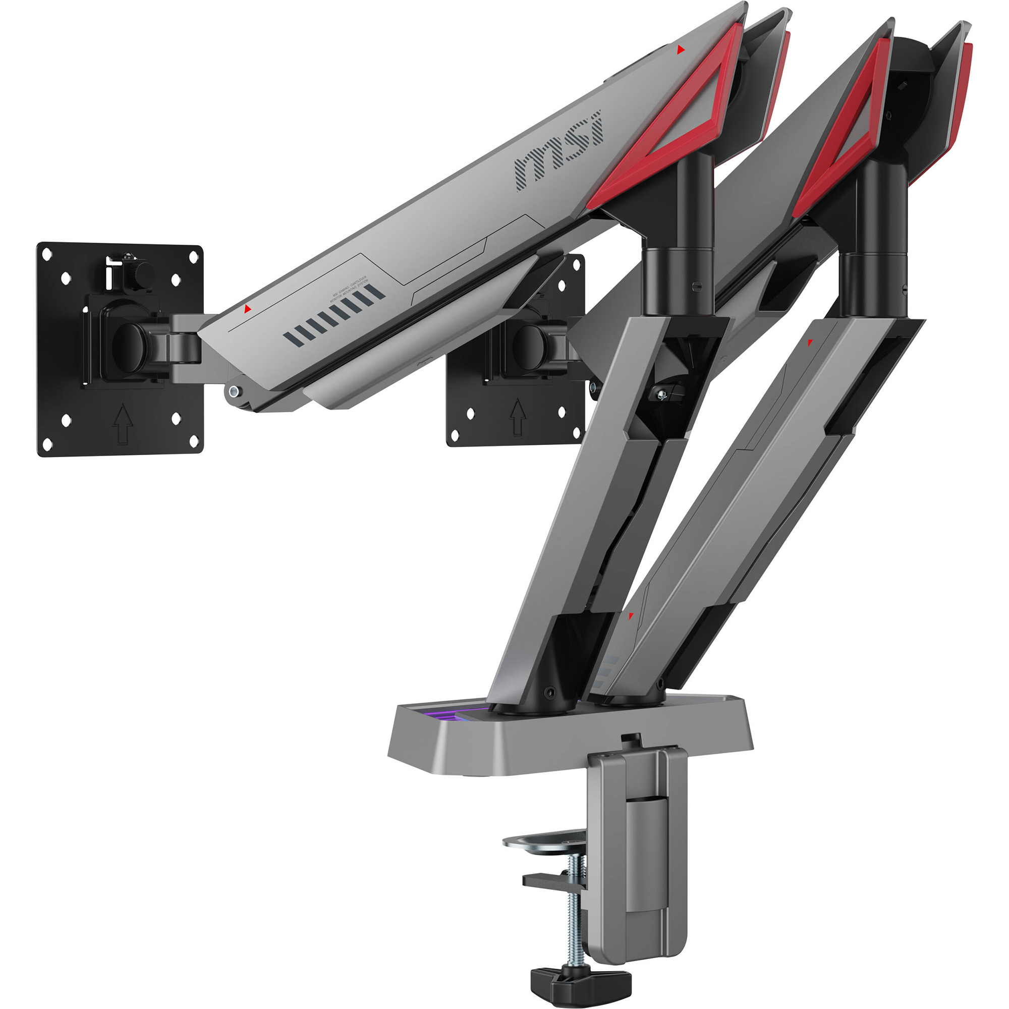 MSI MPG MT161DR Dual Arm Desk Mount for 17 to 38" Displays