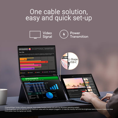 ASUS ZenScreen Duo MQ149CD OLED 14" HDR Portable Monitor