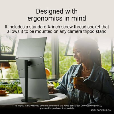 ASUS ZenScreen Duo MQ149CD OLED 14" HDR Portable Monitor