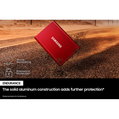 Samsung 1TB T7 Portable SSD (Titan Gray) - MU-PC1T0T/AM