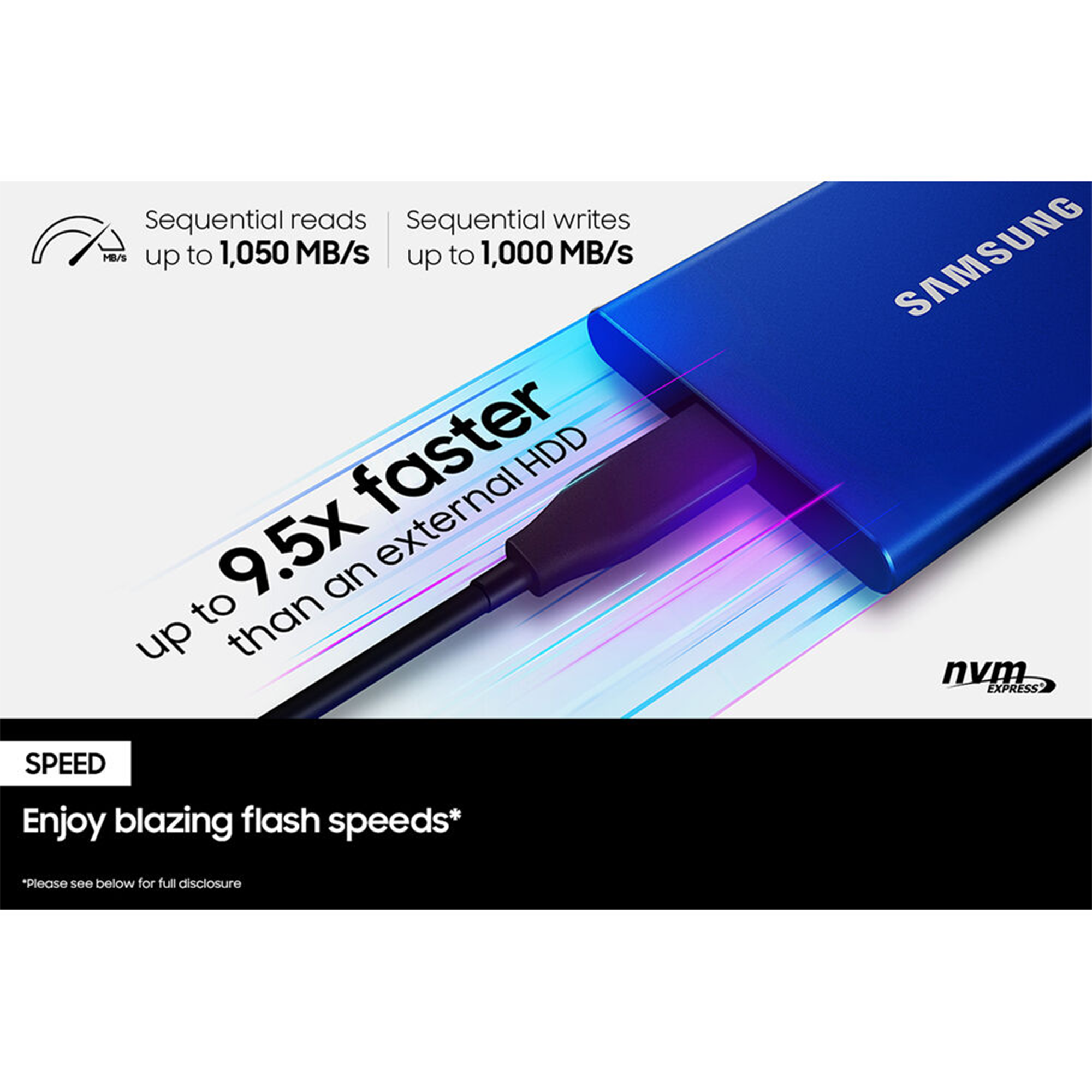 Samsung 1TB T7 Portable SSD (Titan Gray)