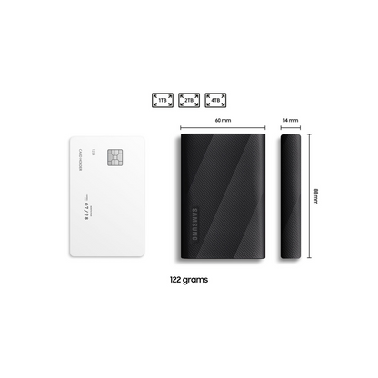 Samsung T9 Portable 4TB SSD USB 3.2 Gen2x2 USB-C (Black)
