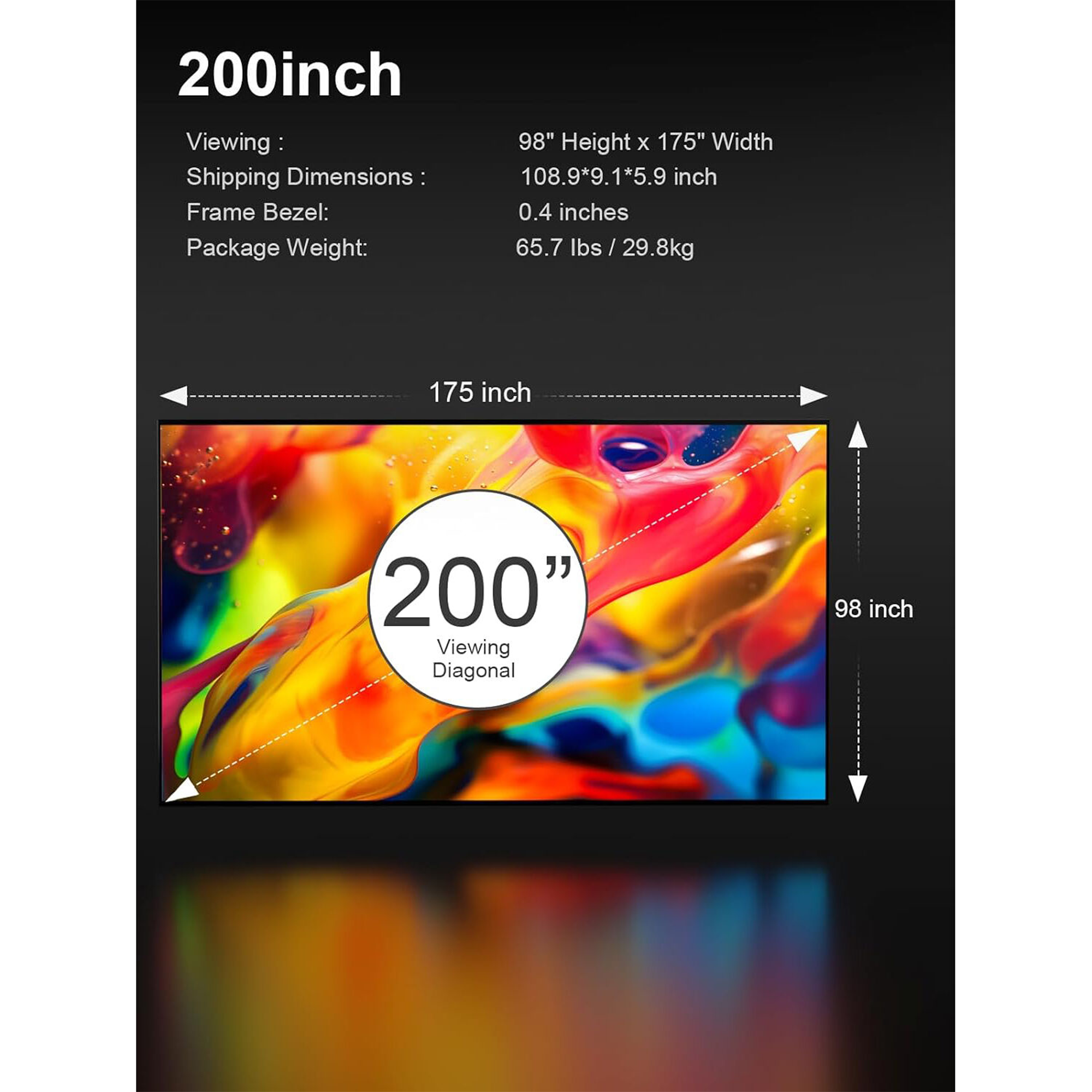 AWOL Vision MW-200 Wall-Mounted Screen (200")