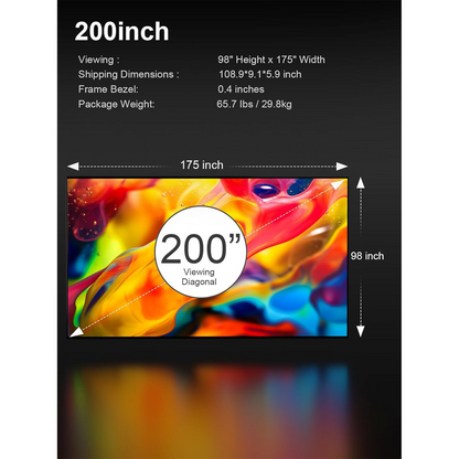 AWOL Vision MW-200 Wall-Mounted Screen (200")