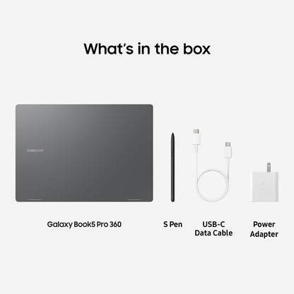 Samsung Galaxy Book5 Pro 360 NP964QHA-KG2US 2 in 1 Notebook (Moonstone Gray)
