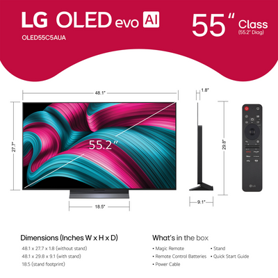 LG OLED evo AI C5 4K 55-Inch Smart TV - OLED55C5PUA